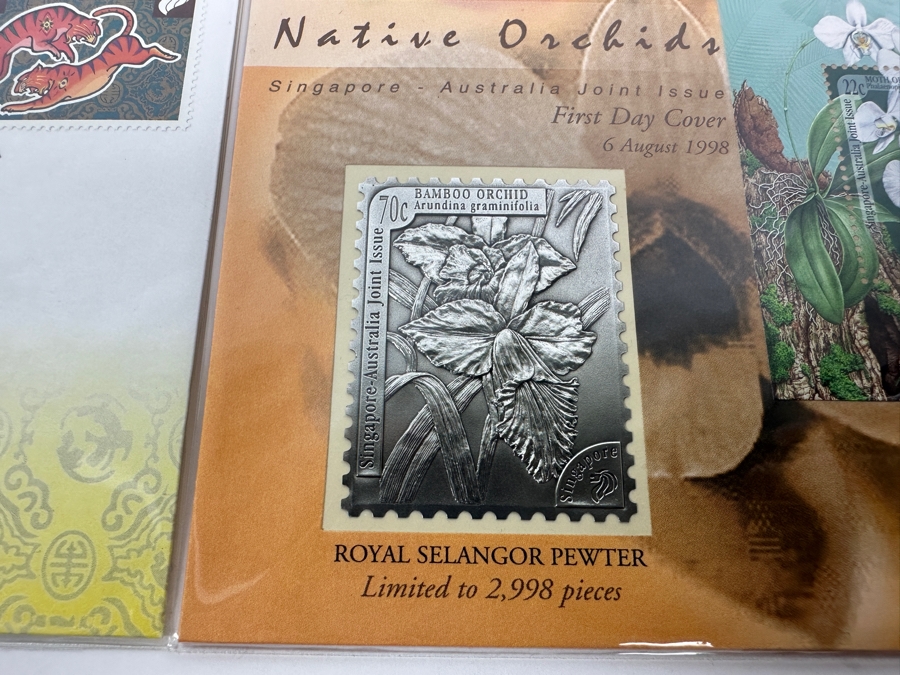 Just Added - (12) Singapore Royal Selangor Pewter First Day Covers Stamps [Photo 12]