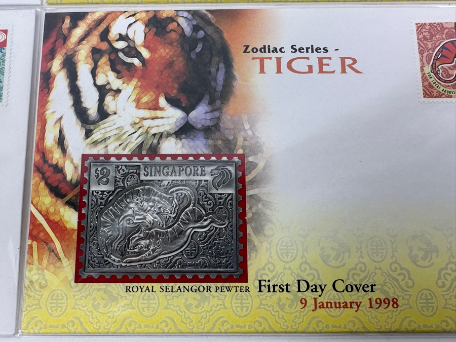 Just Added - (12) Singapore Royal Selangor Pewter First Day Covers Stamps [Photo 3]