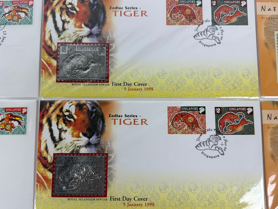Just Added - (12) Singapore Royal Selangor Pewter First Day Covers Stamps [Photo 4]