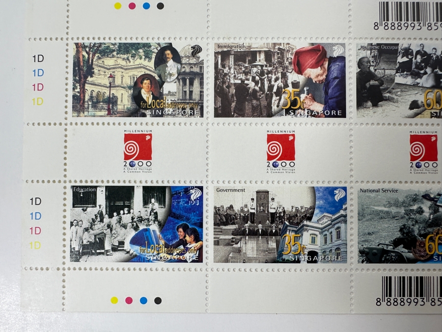 Just Added - Singapore Mint Stamps Millennium Year 2000 Valued Over $50 Singapore Dollars [Photo 3]