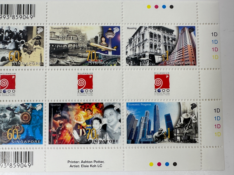 Just Added - Singapore Mint Stamps Millennium Year 2000 Valued Over $50 Singapore Dollars [Photo 4]