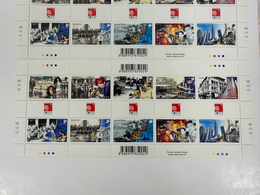 Just Added - Singapore Mint Stamps Millennium Year 2000 Valued Over $50 Singapore Dollars [Photo 2]