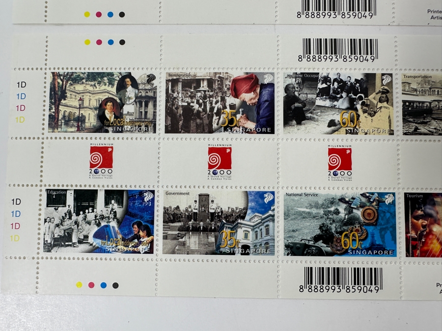 Just Added - Singapore Mint Stamps Millennium Year 2000 Valued Over $50 Singapore Dollars [Photo 5]