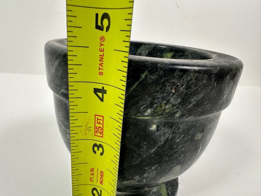 Just Added - Green Marble Pestle and Mortar 4.5'H x 4.5'W [Photo 8]
