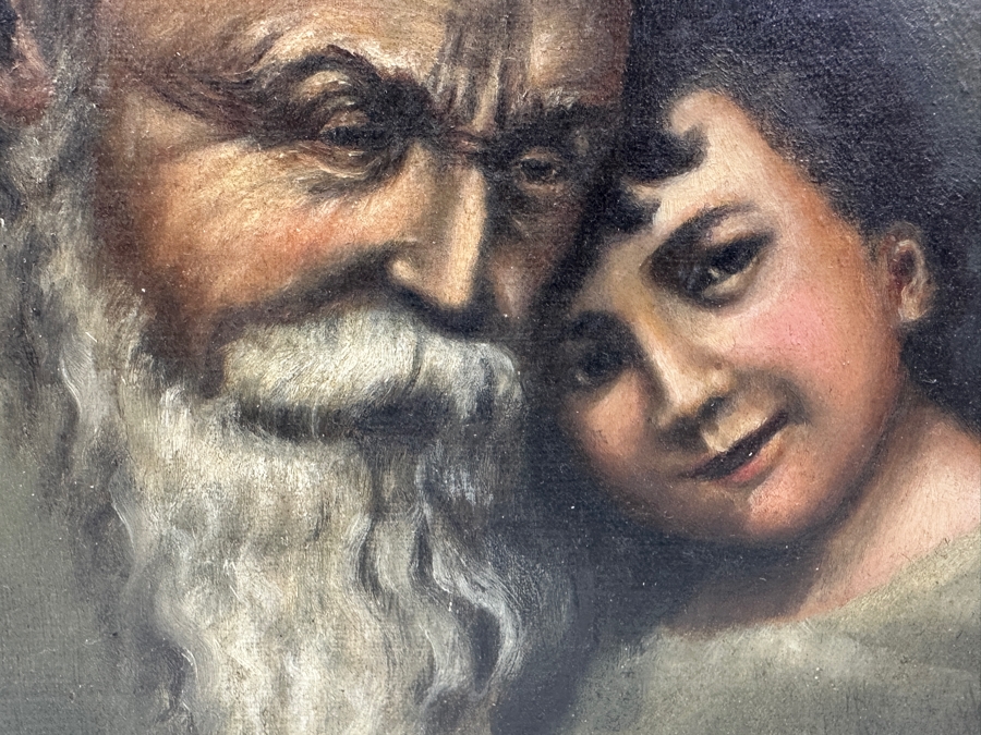 Just Added - Antique Original Oil Painting On Canvas 12 X 15 In Antique Gilt Frame 15.5 X 18.5 Signed Lower Right Signature Illegible [Photo 4]