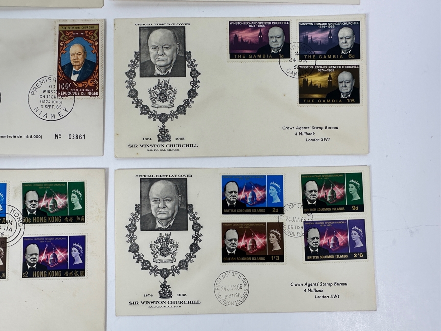 Just Added - (11) Vintage 1965 And (1) Vintage 1974 Sir Winston Churchill First Day Covers Stamps [Photo 5]