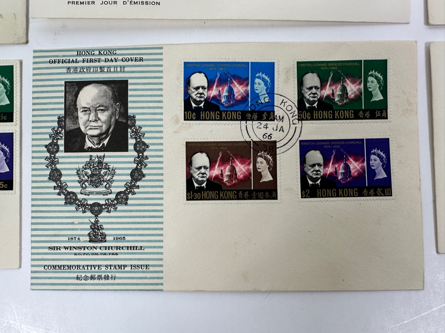 Just Added - (11) Vintage 1965 And (1) Vintage 1974 Sir Winston Churchill First Day Covers Stamps [Photo 3]