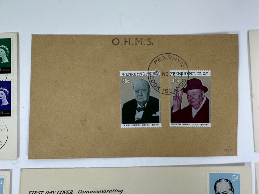Just Added - (11) Vintage 1965 And (1) Vintage 1974 Sir Winston Churchill First Day Covers Stamps [Photo 9]