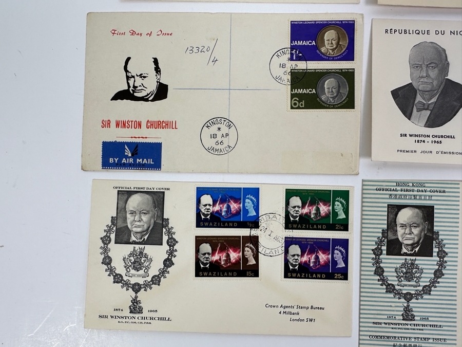 Just Added - (11) Vintage 1965 And (1) Vintage 1974 Sir Winston Churchill First Day Covers Stamps [Photo 4]