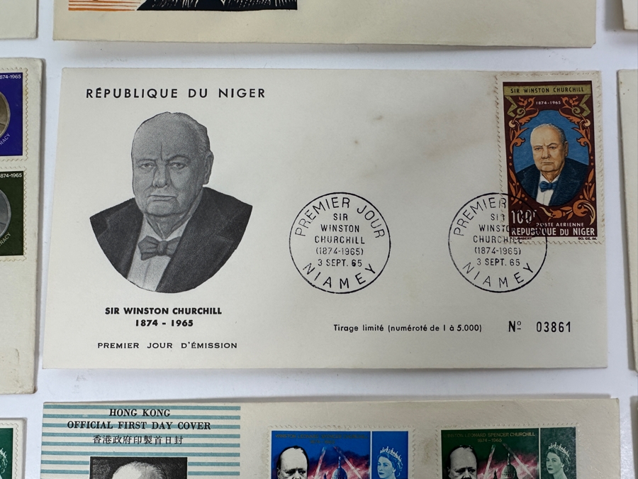 Just Added - (11) Vintage 1965 And (1) Vintage 1974 Sir Winston Churchill First Day Covers Stamps [Photo 6]