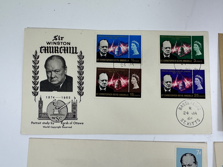 Just Added - (11) Vintage 1965 And (1) Vintage 1974 Sir Winston Churchill First Day Covers Stamps [Photo 10]