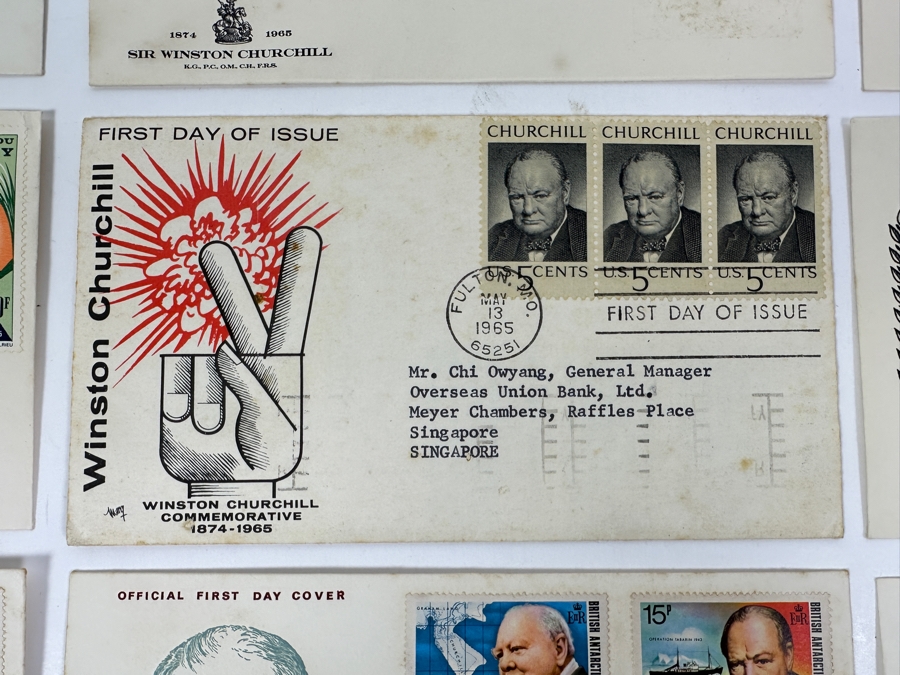 Just Added - (12) Vintage 1960s/70s Sir Winston Churchill First Day Covers Stamps [Photo 6]