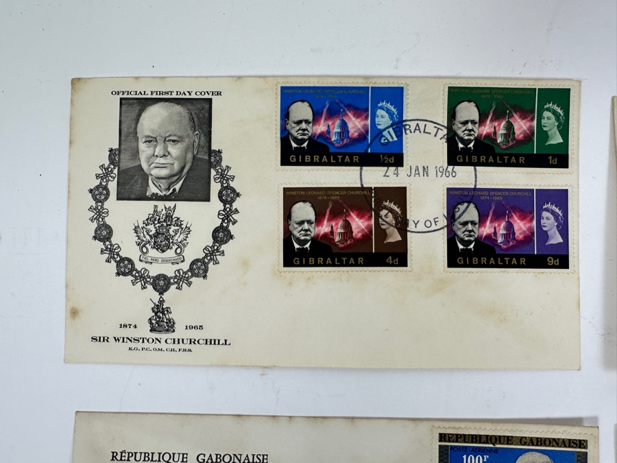 Just Added - (12) Vintage 1960s/70s Sir Winston Churchill First Day Covers Stamps [Photo 4]