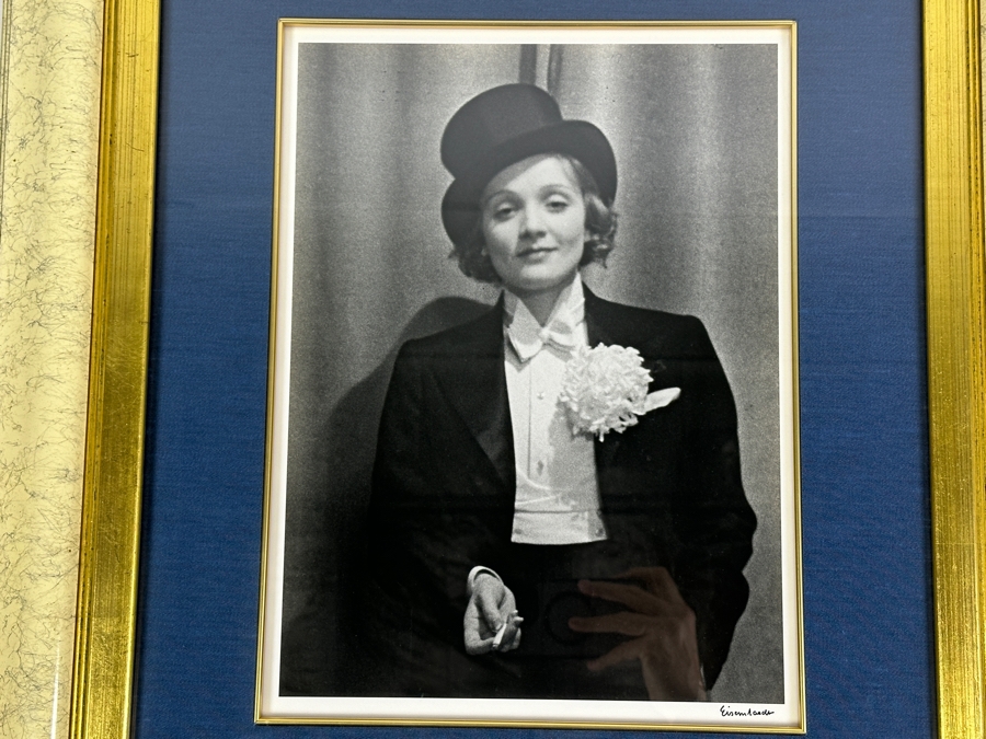Alfred Eisenstaedt (1898-1995) Hand Signed Limited Edition Marlene Dietrich 1928 Silver Print Made At Time Life Lab In 1990 Hand Signed By Alfred Eisenstaedt Numbered 17 Of 50 - 11 X 15 Framed 23 X 27 [Photo 3]