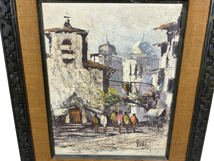 Pablo Espana Original Oil Painting On Canvas 16 X 20 Framed 24 X 28