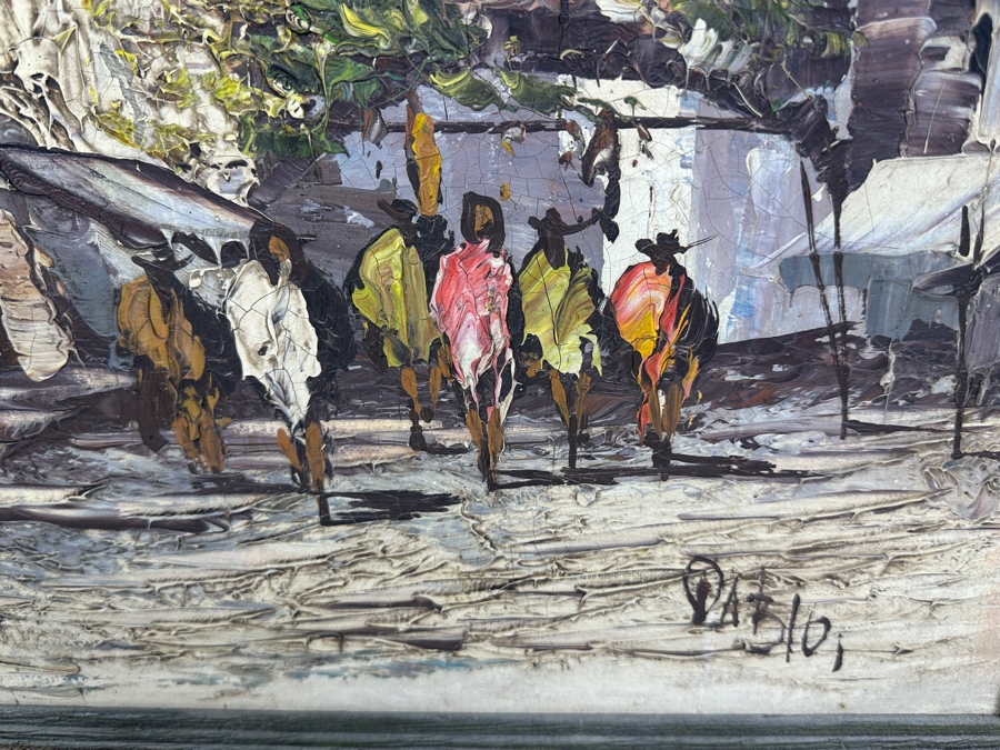 Pablo Espana Original Oil Painting On Canvas 16 X 20 Framed 24 X 28 [Photo 4]