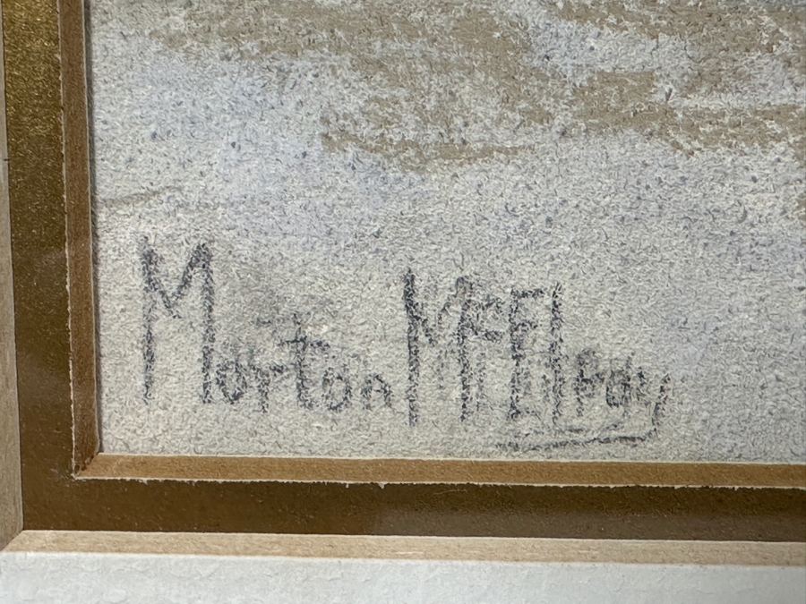 Just Added - Morton Mcelegy Desert Landscape Pastel Painting On Paper 18 X 14.5 Framed 24.5 X 21 [Photo 11]