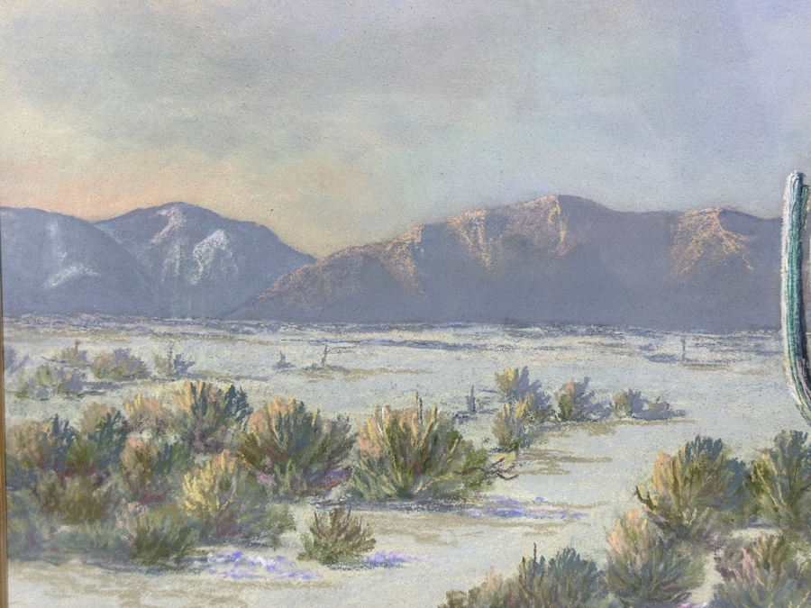 Just Added - Morton Mcelegy Desert Landscape Pastel Painting On Paper 18 X 14.5 Framed 24.5 X 21 [Photo 9]