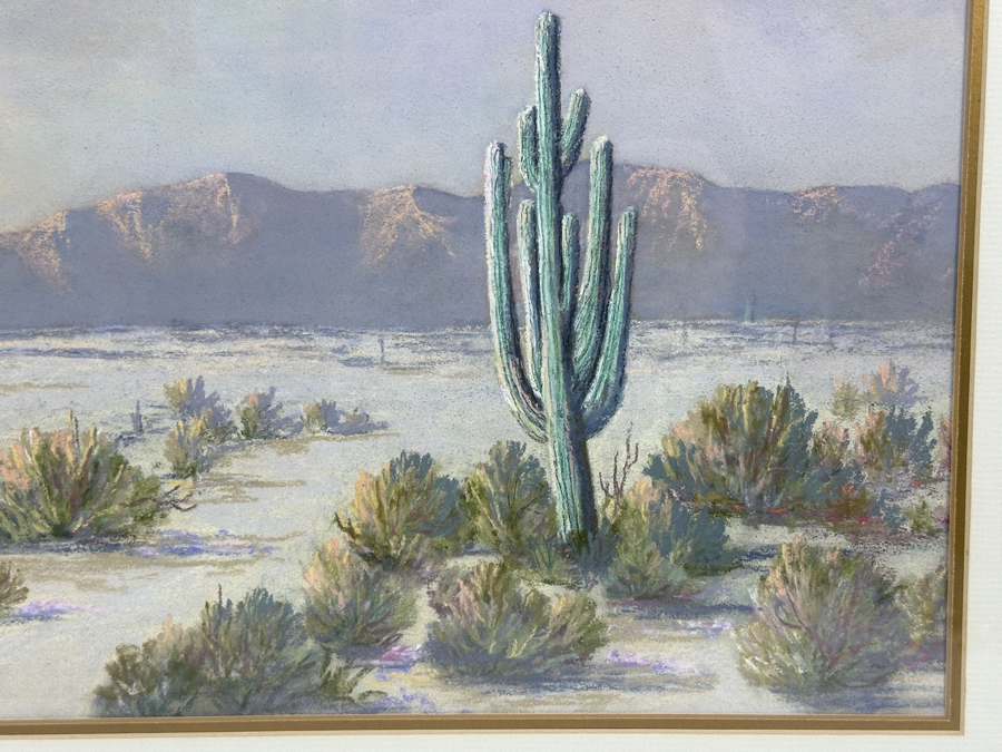 Just Added - Morton Mcelegy Desert Landscape Pastel Painting On Paper 18 X 14.5 Framed 24.5 X 21 [Photo 10]