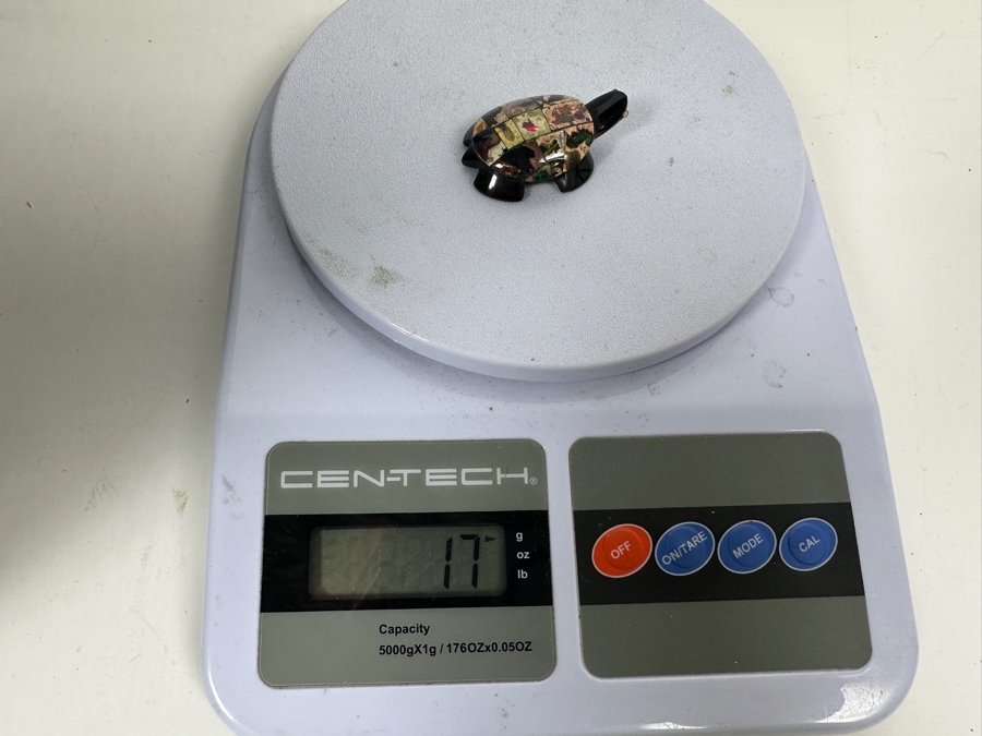 Inlaid Opal Stone Turtle Figurine 17g [Photo 12]