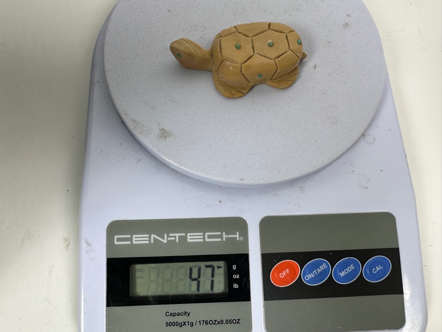 Vintage Carved Stone Zuni Native American Fetish Turtle Signed Emery Boone New Mexico 47g [Photo 13]