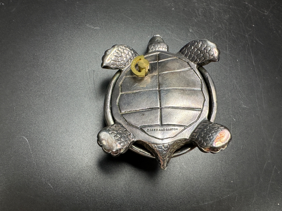 Vintage Reed And Barton Silverplate Turtle Music Box [Photo 9]