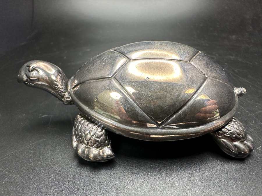 Vintage Reed And Barton Silverplate Turtle Music Box [Photo 6]