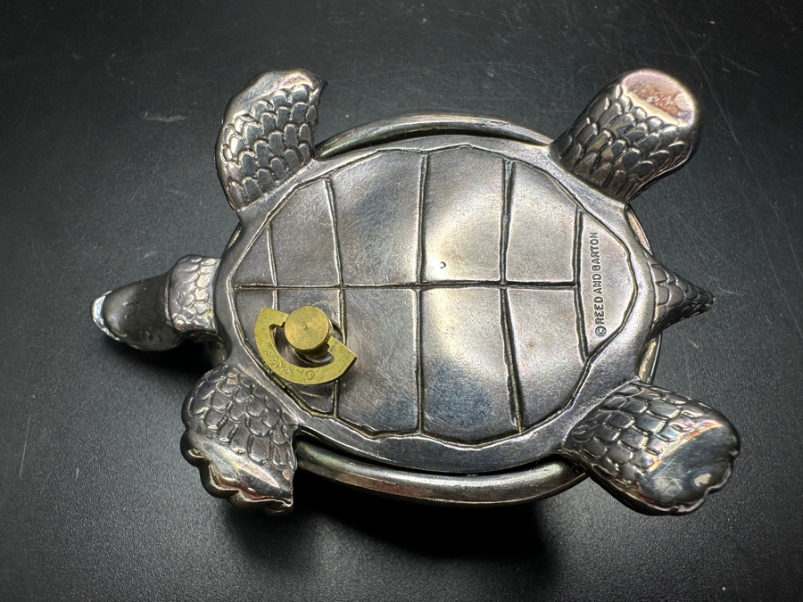 Vintage Reed And Barton Silverplate Turtle Music Box [Photo 2]