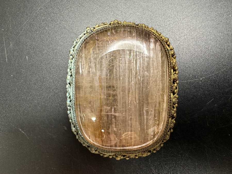 Vintage Chinese Rutilated Quartz Fur Clip 26g [Photo 2]