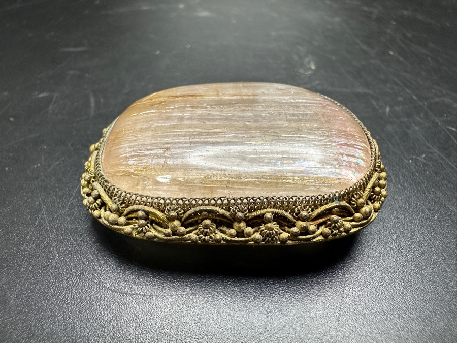 Vintage Chinese Rutilated Quartz Fur Clip 26g [Photo 4]