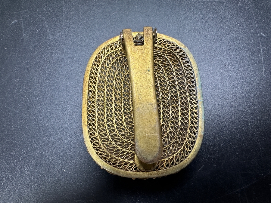 Vintage Chinese Rutilated Quartz Fur Clip 26g [Photo 5]