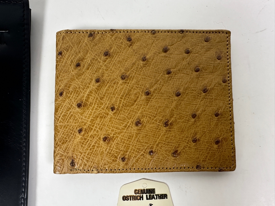 New Ostrich Leather Wallet And New Cole Haan Black Leather Passport Case [Photo 2]