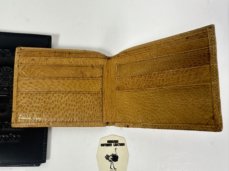 New Ostrich Leather Wallet And New Cole Haan Black Leather Passport Case [Photo 4]