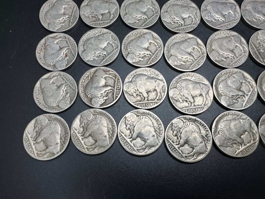 (40) 1928 S United States Buffalo (Indian Head) Nickels [Photo 12]