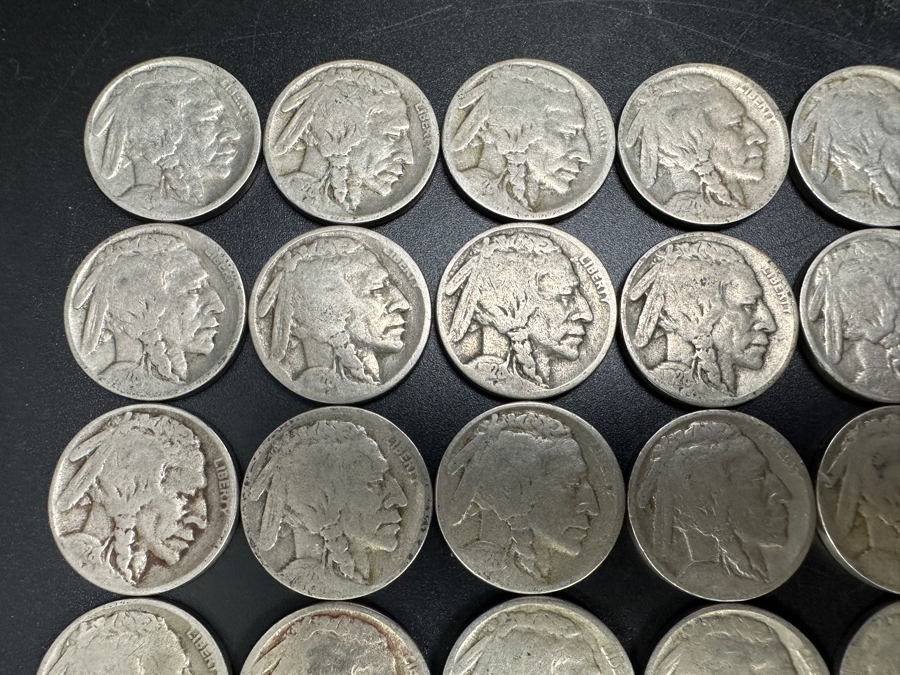 (40) 1928 S United States Buffalo (Indian Head) Nickels [Photo 3]