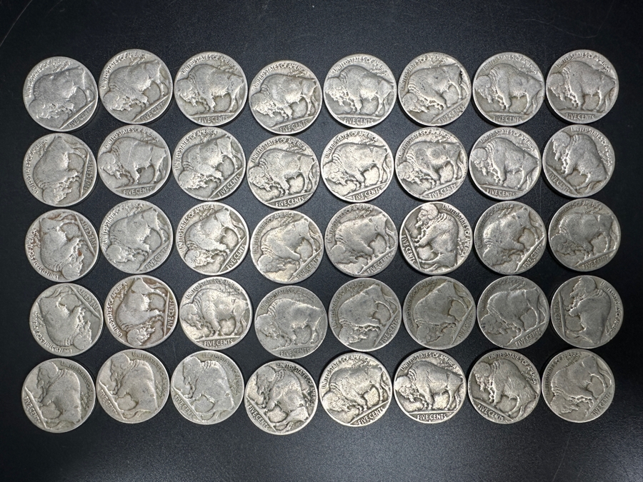 (40) 1928 S United States Buffalo (Indian Head) Nickels [Photo 8]