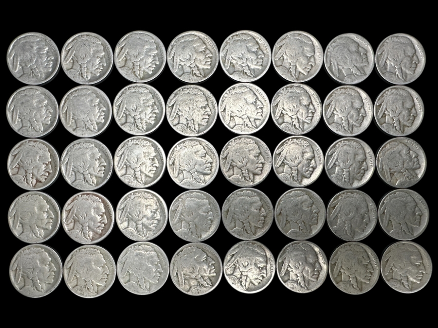 (40) 1928 S United States Buffalo (Indian Head) Nickels