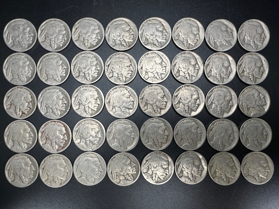 (40) 1928 S United States Buffalo (Indian Head) Nickels [Photo 2]