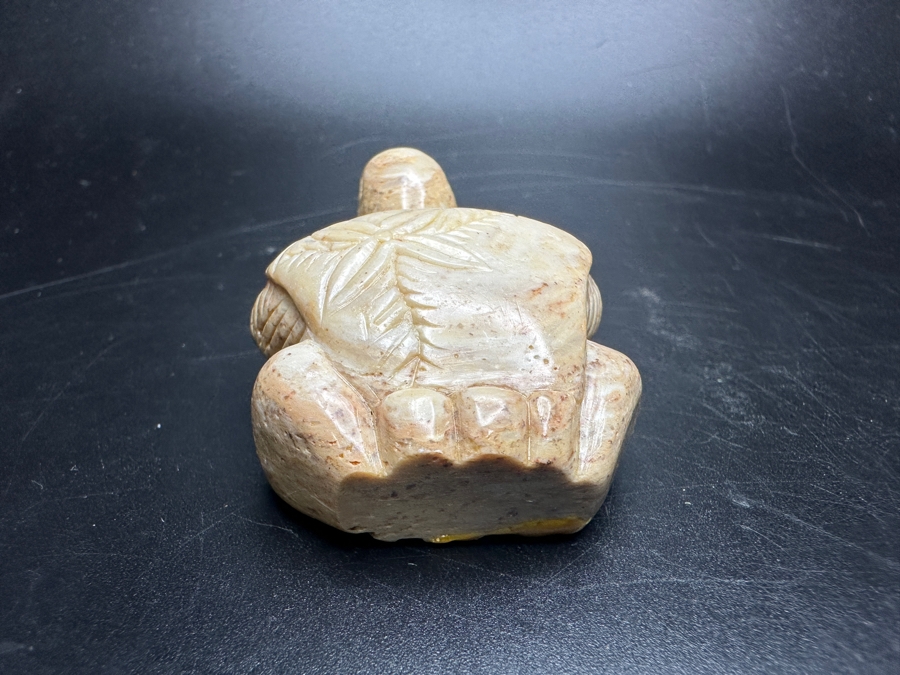 Carved Stone Double-Sided Turtle / Chinese Figure 56.8g [Photo 4]