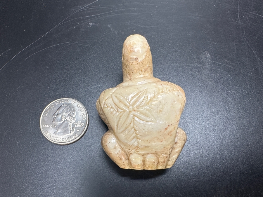 Carved Stone Double-Sided Turtle / Chinese Figure 56.8g [Photo 6]