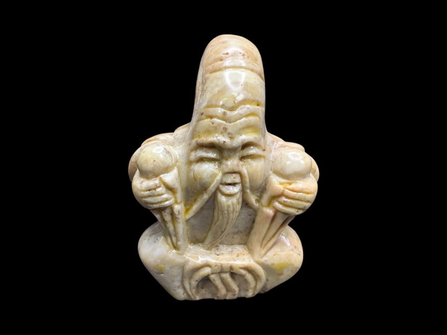 Carved Stone Double-Sided Turtle / Chinese Figure 56.8g [Photo 2]