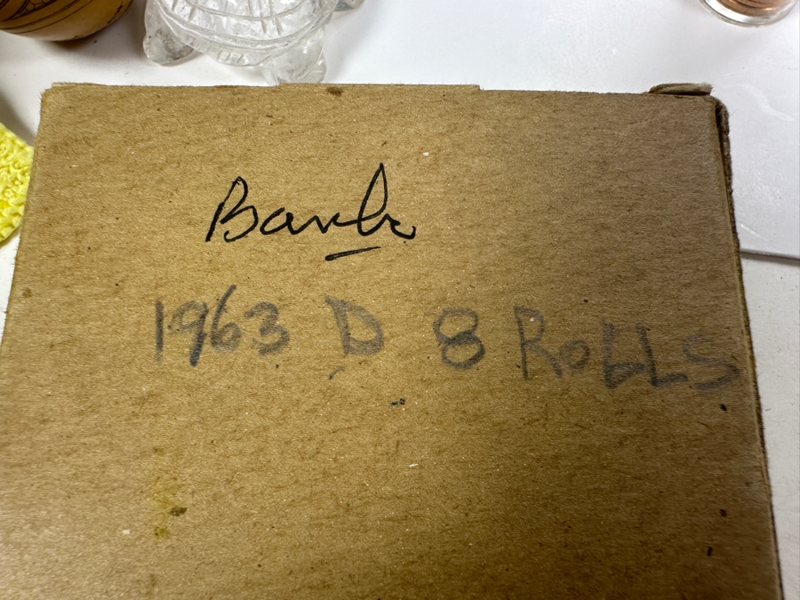 (50) 1963 D Uncirculated Bank Penny Roll Pennies And 1964 Proof Penny [Photo 9]