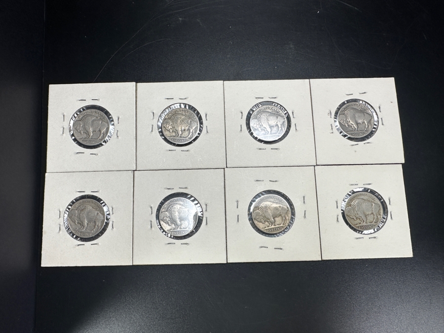 (8) Vintage United States Buffalo (Indian Head) Nickels (1) 1925, (1) 1926, (1) 1927 S, (1) 1928, (1) 1930, (2) 1936 & (1) 1936 S [Photo 10]