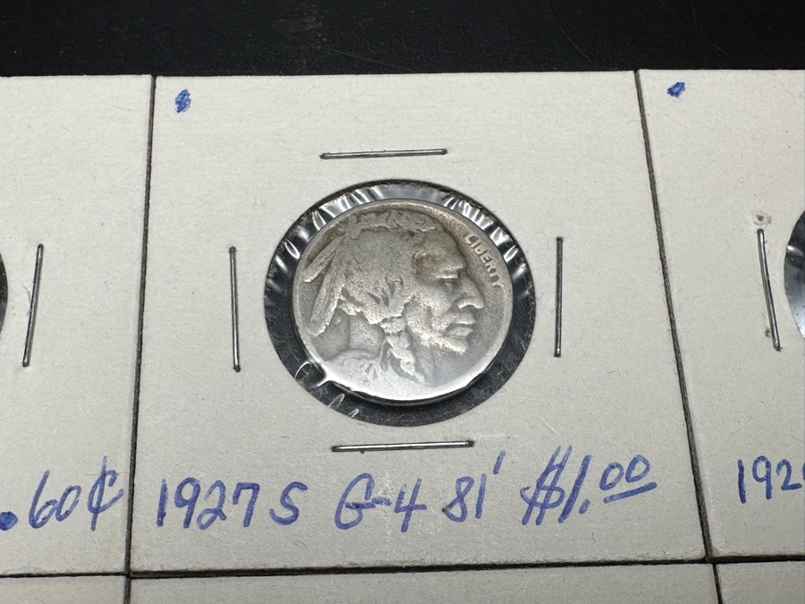 (8) Vintage United States Buffalo (Indian Head) Nickels (1) 1925, (1) 1926, (1) 1927 S, (1) 1928, (1) 1930, (2) 1936 & (1) 1936 S [Photo 4]