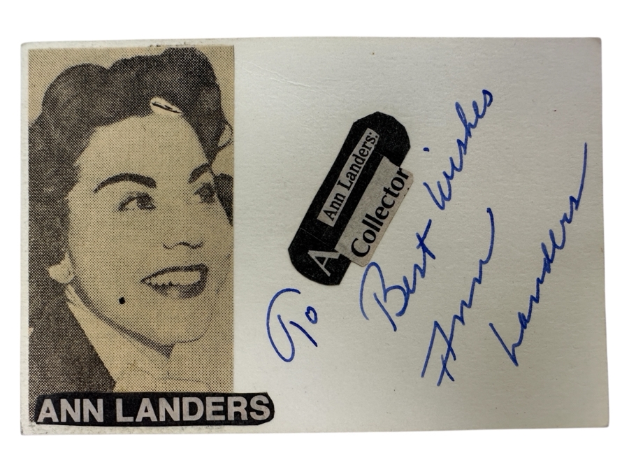 Ann Landers Autograph [Photo 1]