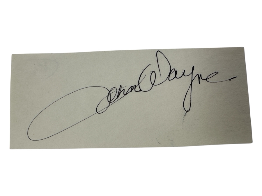 John Wayne (1907-1979) Signature With Receipt Of Purchase From Conway Barker Autograph Dealer [Photo 1]