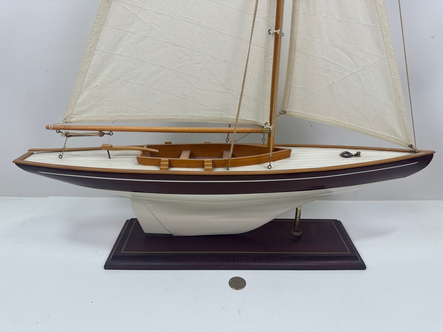 Wooden Decorative Sailboat Model 24W X 35H [Photo 3]