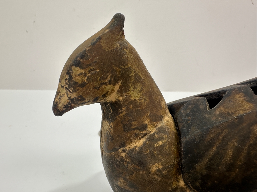 Vintage Japanese Gilt Cast Iron Incense Burner 7W X 9.5H [Photo 7]