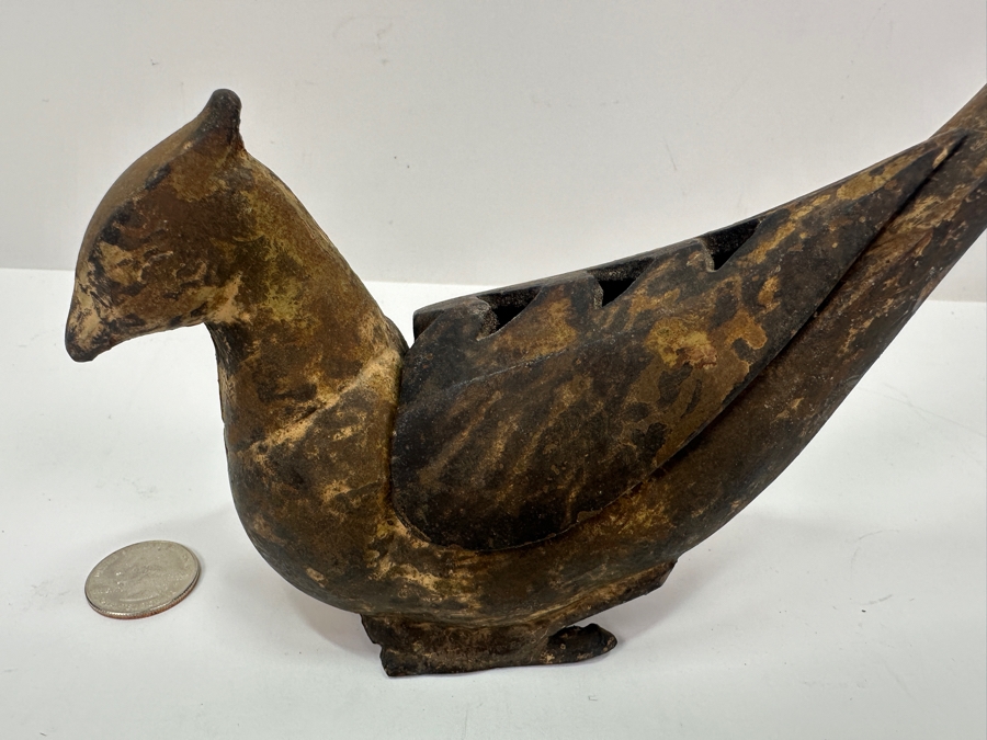 Vintage Japanese Gilt Cast Iron Incense Burner 7W X 9.5H [Photo 3]