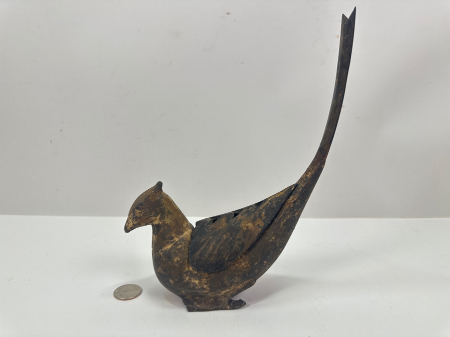 Vintage Japanese Gilt Cast Iron Incense Burner 7W X 9.5H [Photo 2]